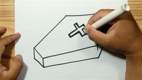 How to draw COFFIN WITH EASY YouTube