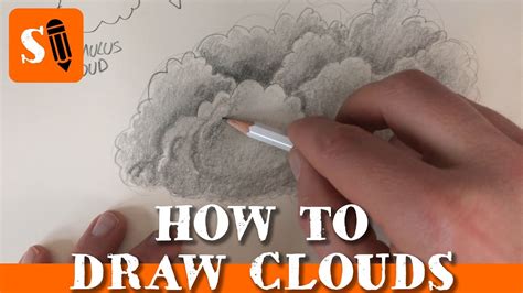 How to draw Cloud Clouds Pencil shading. YouTube