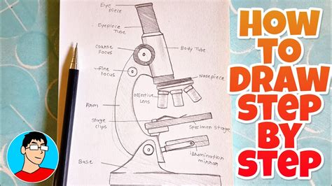 How to draw Compound Microscope diagram step by step/Microscope labeled