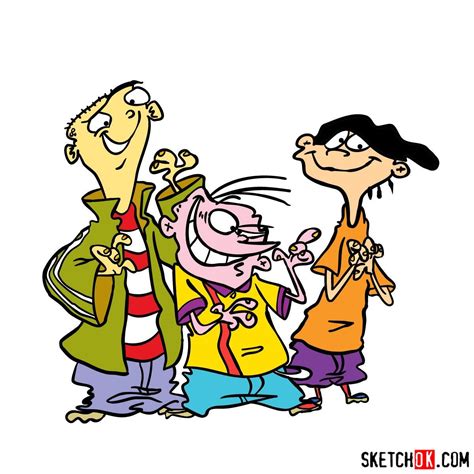 How to draw Ed, Edd and Eddy together Step by step drawing tutorials