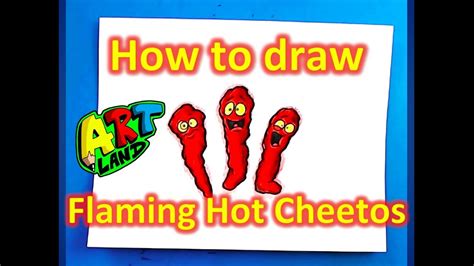 How to draw Flaming Hot Cheetos YouTube