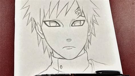How to draw Gaara from Naruto
