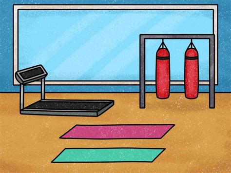 How to draw Gym for kids step by step
