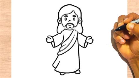 How to draw Jesus Christ Jesus Christ Easy Draw Tutorial YouTube