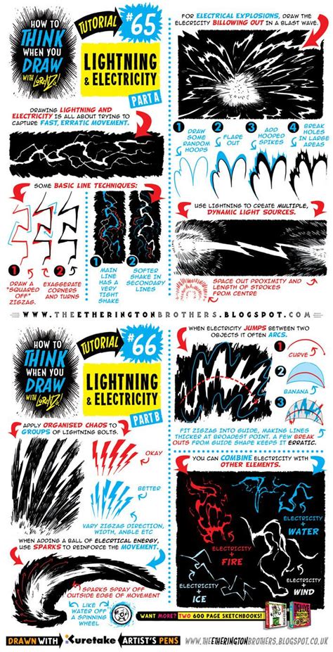 How to draw LIGHTNING and ELECTRICITY EFFECTS by STUDIOBLINKTWICE on