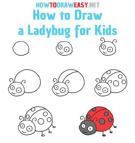 How to draw Ladybug Step by step drawing tutorials Ladybug coloring