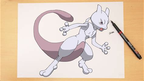 How to draw Mewtwo step by step! YouTube