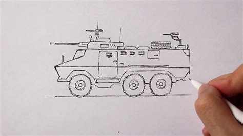 How to draw Military Vehicles Step by Step YouTube
