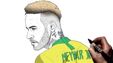 How to draw Neymar step by step YouTube