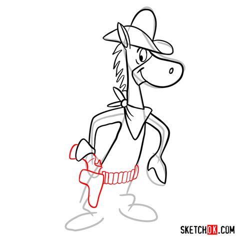 How to draw Quick Draw McGraw Sketchok easy drawing guides