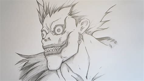 How to draw Ryuk Death Note SketchOk stepbystep drawing tutorials