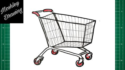 How to draw SHOPPING TROLLEY