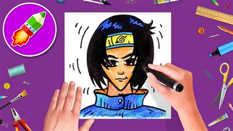 How to draw Saski ( Sasuke ) easy tutorial DIY - YouTube