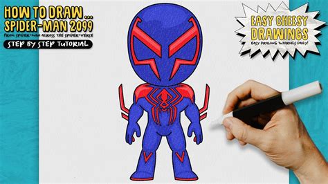 How to draw SpiderMan 2099 Easy stepbystep drawing tutorial YouTube