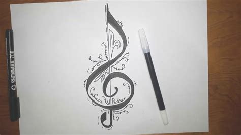 How to draw TREBLE CLEF in 5 Minutes YouTube