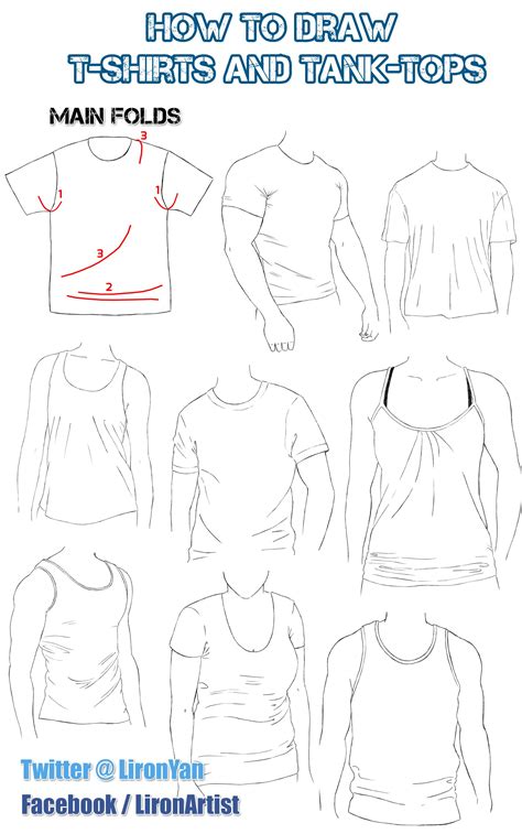 How to draw TSHIRTS and TANKTOPS Some reference! (= Learn more