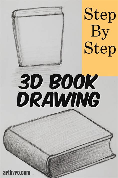 How to draw a 3D Book Step by Step Easy Perspective Drawing 3D