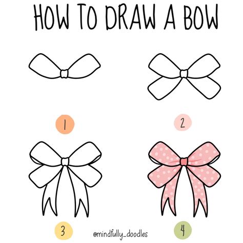 How to draw a Bow (Step by Step) YouTube
