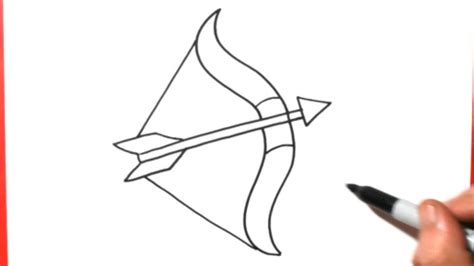 How to draw a Bow and Arrow Bow and Arrow Easy Draw Tutorial YouTube