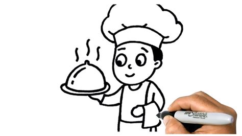How to draw a Chef step by step YouTube