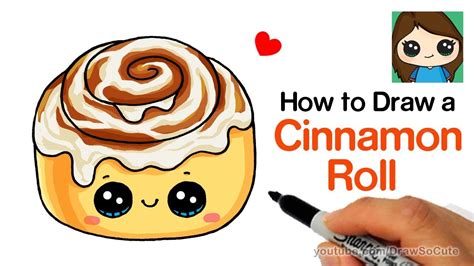 How to draw a Cinnamon Roll. YouTube