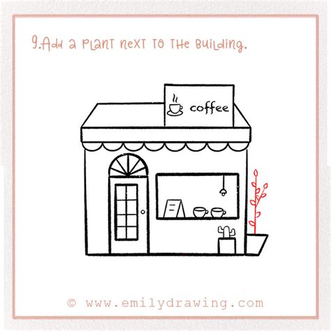 How to draw a Coffee House/ drawing a Coffee House☕🏠/ …