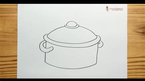 How to draw a Cooking pot Cooking pot Easy Draw Tutorial YouTube