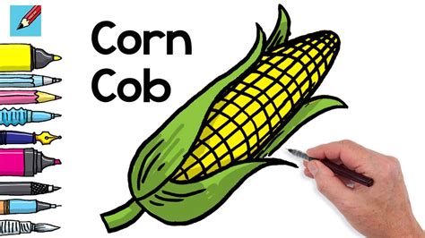 How to draw a Corn Cob YouTube