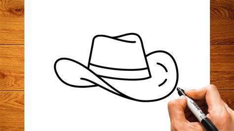 How to draw a Cowboy hat easy YouTube