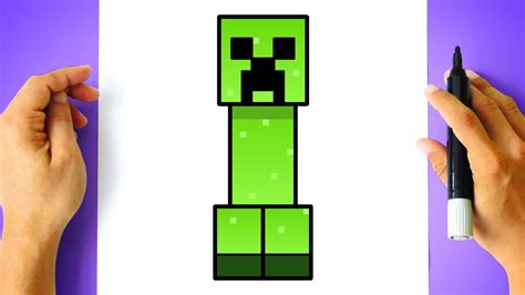 How to draw a Creeper Minecraft YouTube
