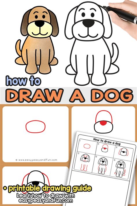 How to draw a Dog Step by Step Easy drawings Tutorials YouTube
