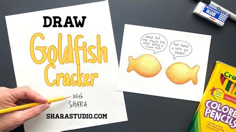 How to draw a Goldfish cracker YouTube