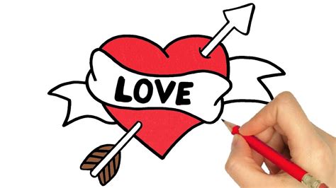 How to draw a Heart with Arrow YouTube