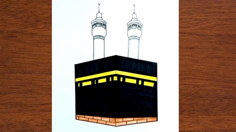 How to draw a Kaaba in pencil YouTube