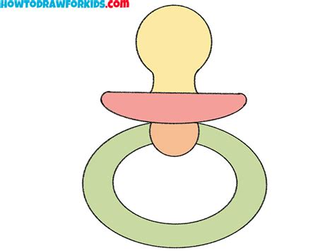 How to draw a Pacifier Pacifier Easy Draw Tutorial