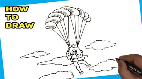 How to draw a Parachute YouTube