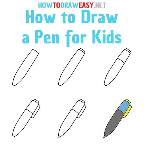How to draw a Pen for kids Pen Easy Draw Tutorial