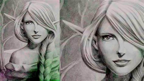 How to draw a Realistic Girl Drawing Beautiful Elves YouTube