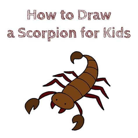 How to draw a SCORPION for kids