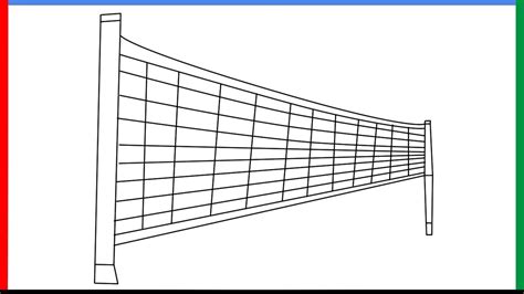 How to draw a Volleyball Net Step by Step for Beginners YouTube