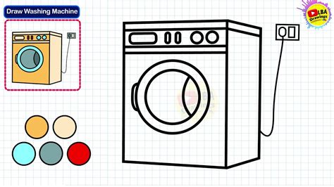 How to draw a Washing Machine step by step YouTube