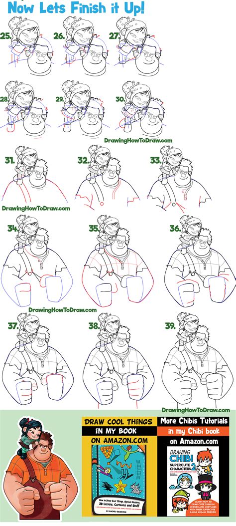 How to draw a Wreck It Ralph step by step for beginners