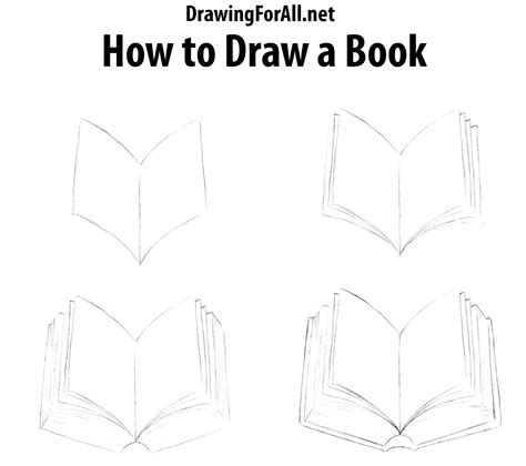 How to draw a book Drawing of book for beginners