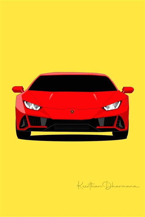 How to draw a car Huracan Front View step by step YouTube