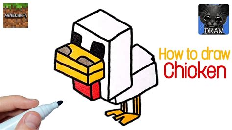 How to draw a chicken from minecraft