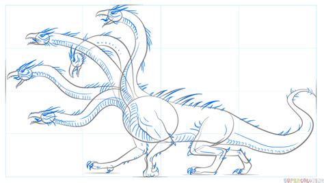 How to draw a hydra Step by step Drawing tutorials