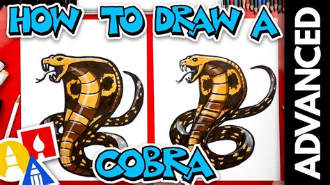 How to draw a king cobra snake step by step - YouTube