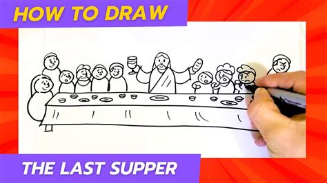 How to draw a last supper drawing step by step YouTube