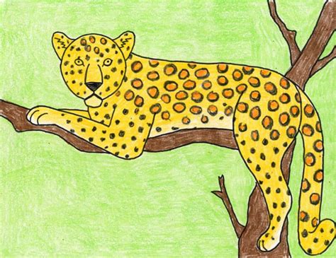 How to draw a leopard EASY & SLOWLY step by step for kids and beginners