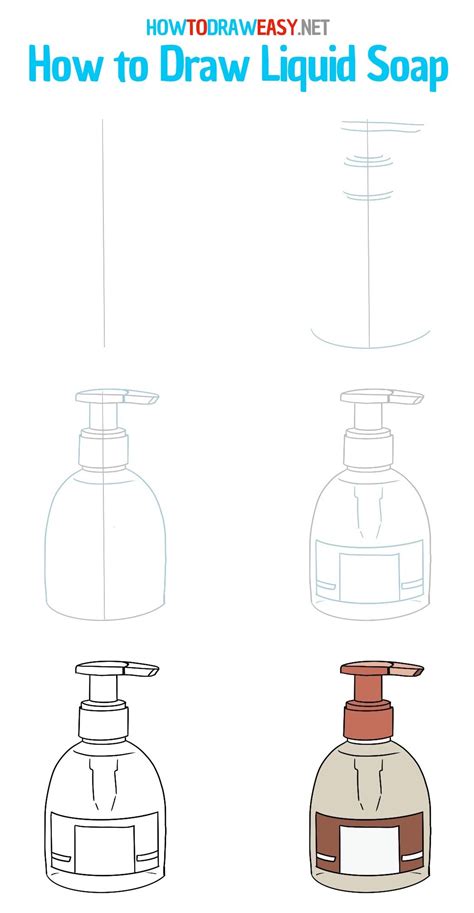 How to draw a liquid soap